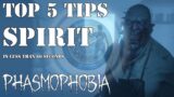 Top 5 tips when encountering a SPIRIT | PHASMOPHOBIA #shorts