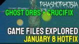 Phasmophobia Hotfix January 8 – How Ghost Orbs work, Crucifix Tips from the Game Files!