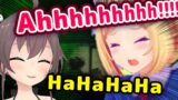 Matsuri Pranks Akirose in Phasmophobia and Laughs At Her Cute Suffering 【ENG Sub/Hololive】