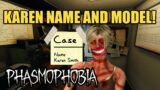 Phasmophobia Karen Ghost Model is named Karen