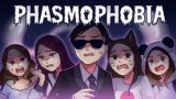 5 Streamers Try To Survive Phasmophobia ft. xChocobars , Plushys , Meowko , PotasticP