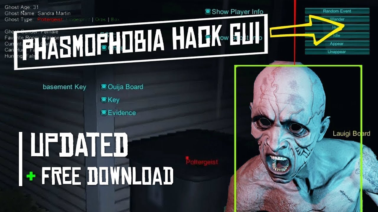 Читы на фазмофобия 2024. Phasmophobia Hack. Phasmophobia читы. Чит меню Phasmophobia. Фазмофобия меню.