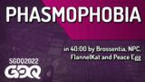 Phasmophobia by Brossentia, NPC, FlannelKat and Peace Egg in 40:00 – Summer Games Done Quick 2022