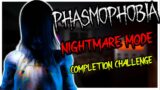 Win 3 Times in 2 HOURS or GET A TATTOO! | Phasmophobia Nightmare Mode Challenge | LIVE