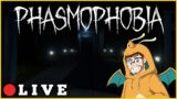 LIVE – Halloween Shenanigans Busting Ghosts & Getting Haunted | Phasmophobia w/Friends | Live Stream