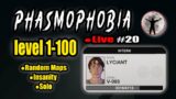 Day 20 – Phasmophobia Solo level 1-100 on Insanity